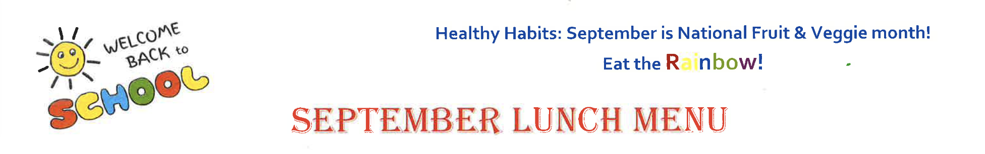 September 2026 Lunch Menu